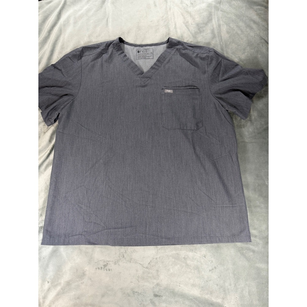 Figs Leon Three-Pocket Scrub Graphite Grey Mens XXL Nurse Technical Workwear